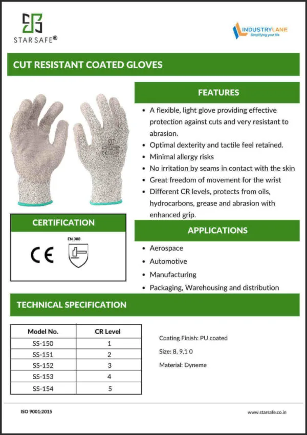 CUT RESISTANT COATED GLOVES - Image 2