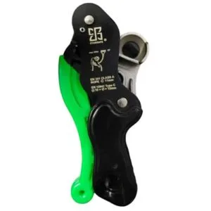 DOUBLE STOP DESCENDER WITH BREAK AND PULLY FOR CONTROLLED DECEND