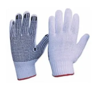 Dotted Cotton Knitted Gloves
