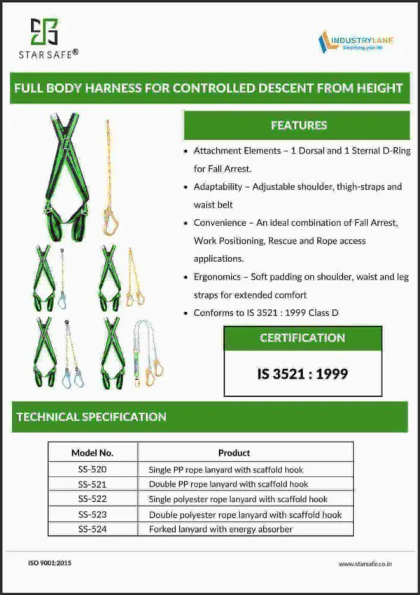 FULL BODY HARNESS FOR CONTROLLED DESCENT FROM HEIGHT - Image 6