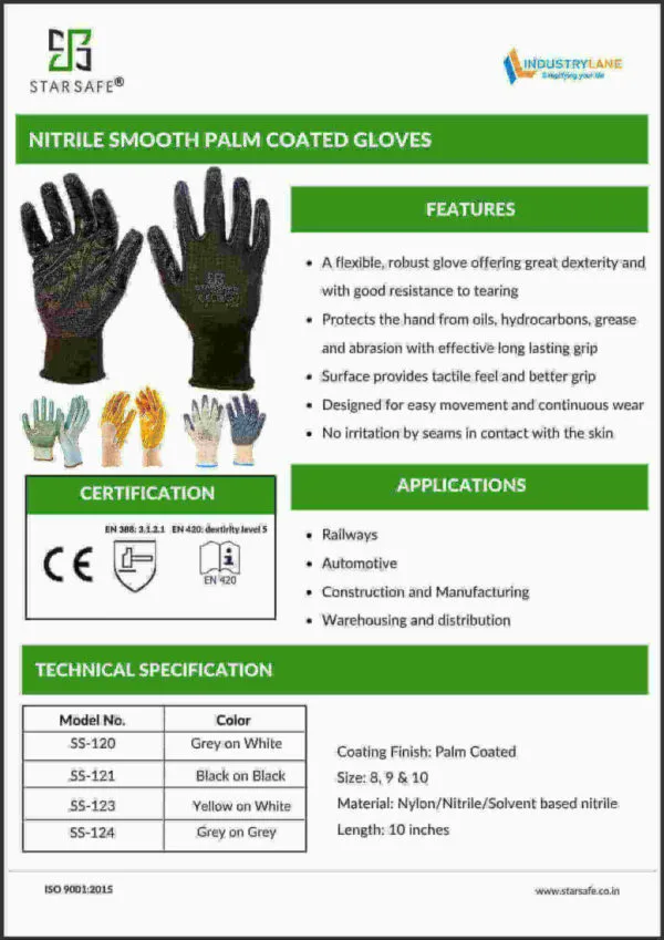 Nitrile Smooth Coated Gloves - Image 5