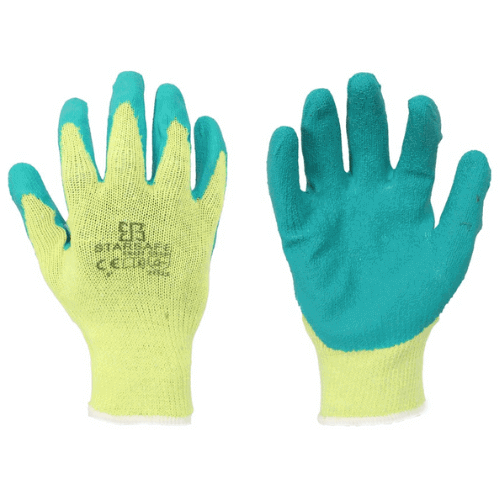 CRINKLED LATEX COATED GLOVES - STAR SAFE