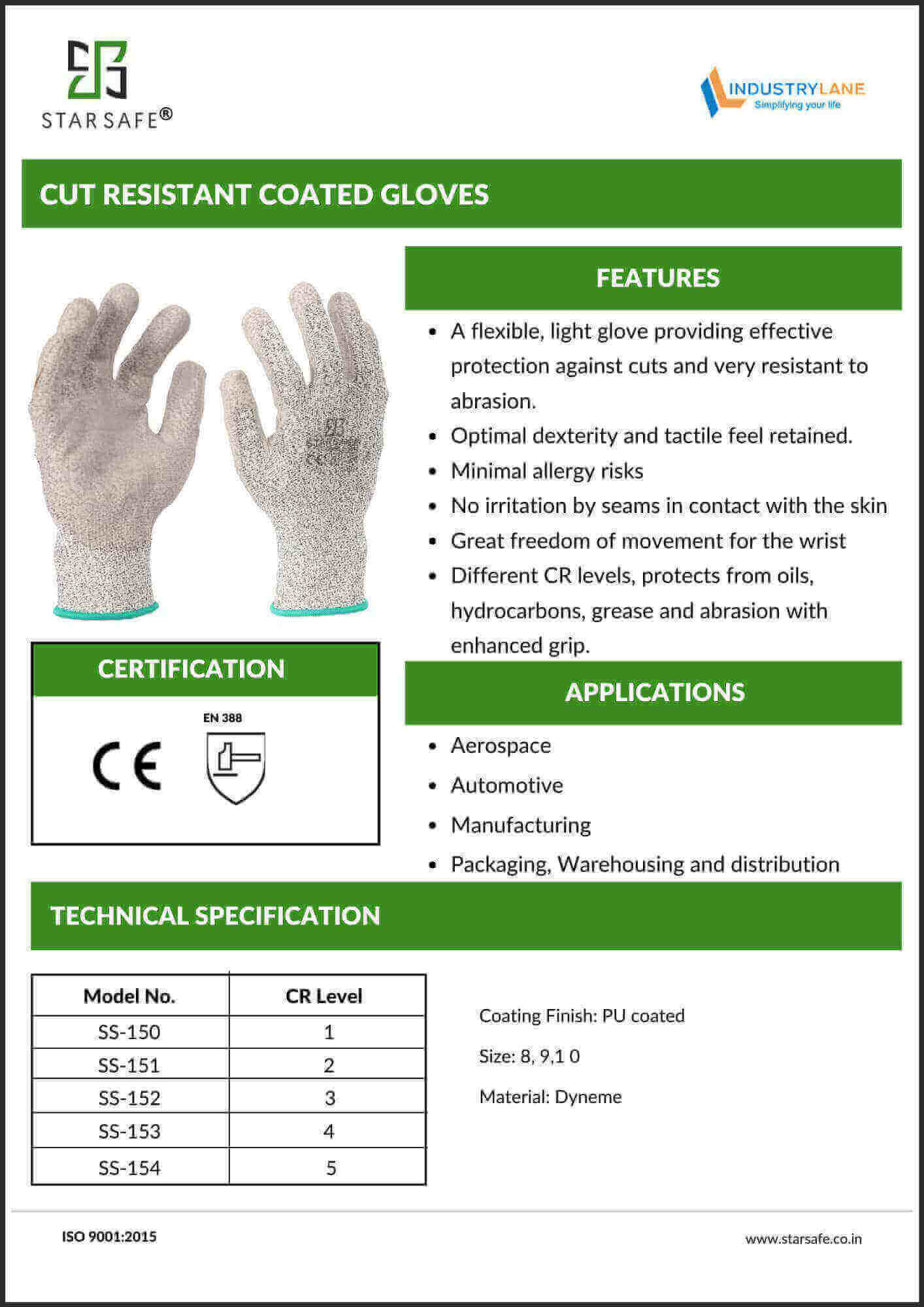 Fino Protect Cut Resistant Gloves - Food Grade India