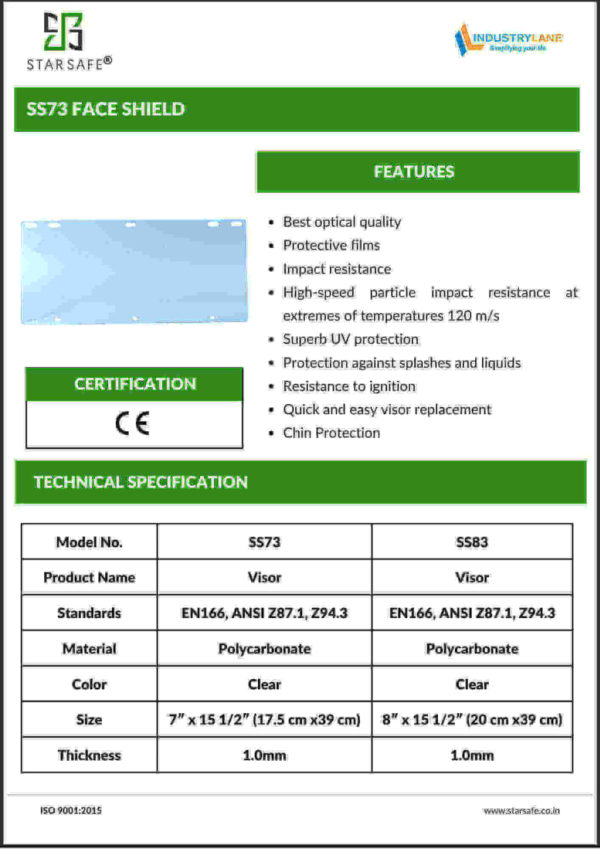 SS73 FACE SHIELD